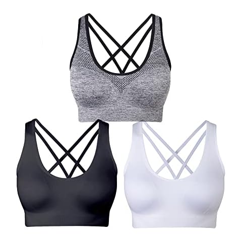 NAKQU Sujetador Deportivo Mujer Espalda Cruzada Cover