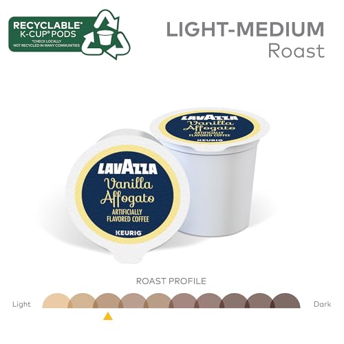 Image of Lavazza Vanilla Affogato Coffee, Single Serve Keurig K-Cup Pods, Flavored Coffee, 88-Count Box (4 Packs of 22)