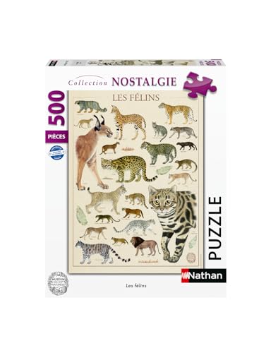 Puzzle 500 pièces : Muséum national d'Histoire naturelle : Les félins Ravensburger Nathan