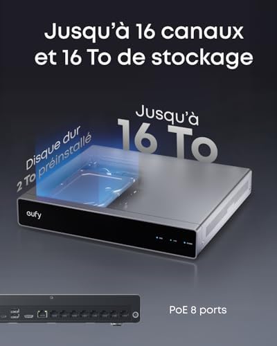 Caméra Surveillance Tourelle E41 PoE eufy 4K UHD Extérieure