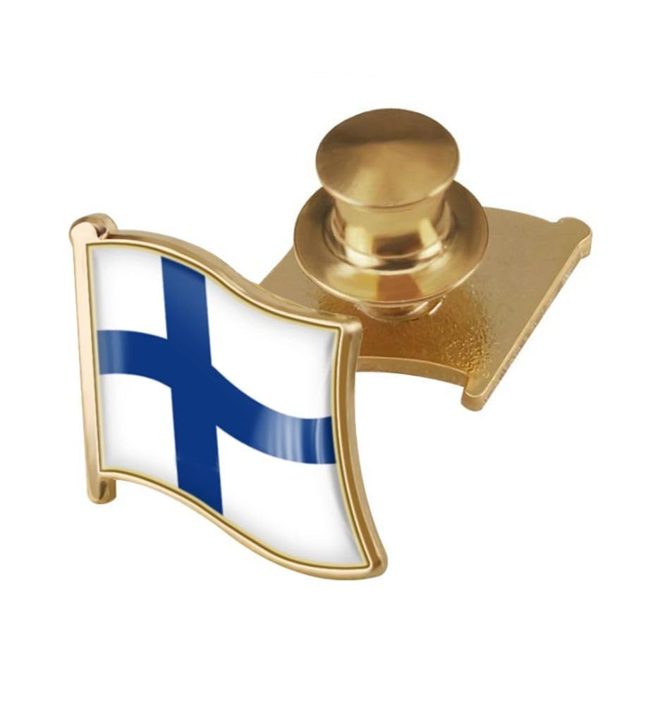 vmcoatdu Country Flag Backs Locking Pin Keepers Locking Clasp Pin Badge International Travel Brooch Metal Alloy Souvenir Pin 0.75x0.7 Inch Small Pin