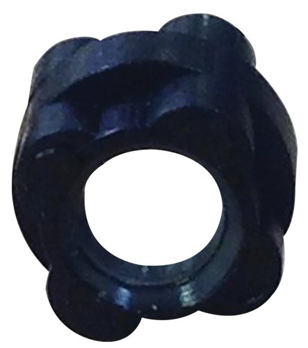 Image of a single black locking collar with a central circular opening.