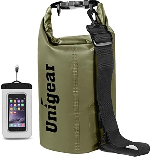 Unigear Waterproof Bags/Waterproof Bags/Dry Bag (2L/5L/10L/20L/30L/40L) for Outdoor Activities and Water Sports, Camping, Boating, Kayaking, Fishing with Waterproof Phone Pouch