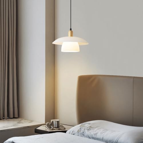 Suspension minimaliste nordique E27 en verre pour éclairage de café