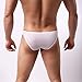 Utcelut Men's Smooth Underwear Open Pouch Comfort Bikini Briefs Underpants Small White
