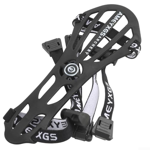 Protector de brazo para adolescentes y arqueros, material de polipropileno, correas elásticas ajustables (negro)