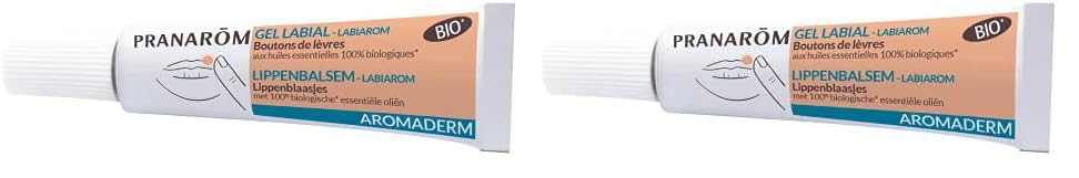 PRANARÔM - Gel Labial BIO - Boutons de Lèvres - Huiles Essentielles 100% pures et intégrales - 5 ml (Lot de 2)