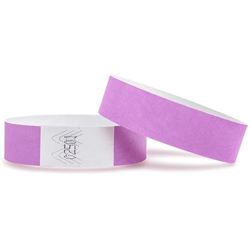 100 Pack Tyvek Wristbands for Ticket Event Concert, Carnival, Waterparks, Party Bracelets for Events (Berry)