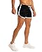 Ouber Men's Fitted Workout Gym Lifting Running Mesh Shorts (A-Black,M)