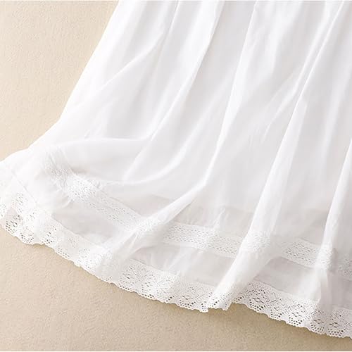 Embroidery Maxi Skirts for Women with Pockets Midi Length Long Skirt Casual Beach Party Holiday Cotton Linen Skirt3