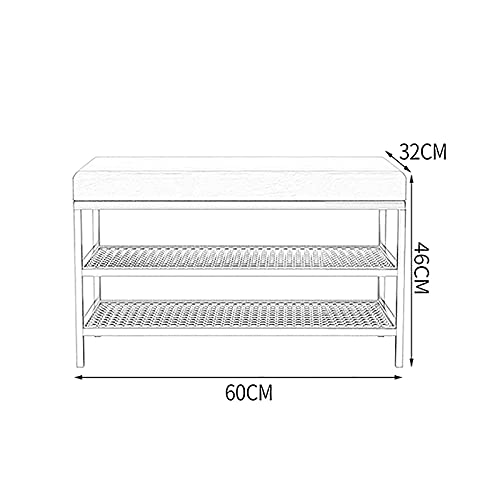 Meuble rangement chaussures petit espace banc tabouret rembourré - 7
