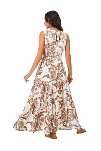 Image of Rooscier Women's Sleeveless Boho Maxi Dress