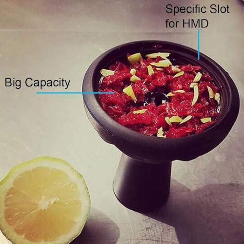 Image of Al Kian Funnel Glass Silicon CHillum For Sheesha Hookah (BLACK)