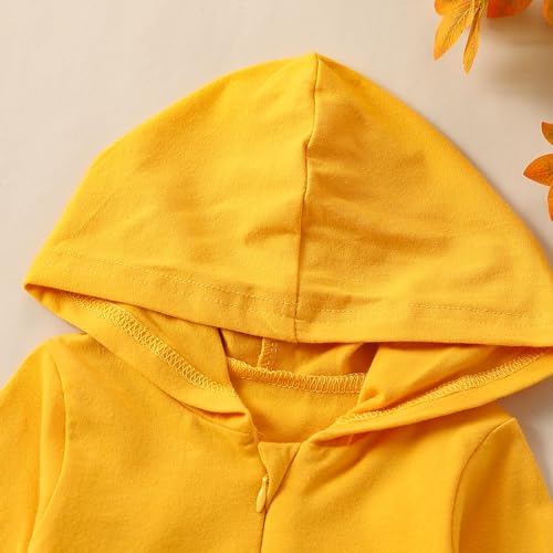Emmababy Newborn Hooded Romper Baby Boy Girl Solid Color Zip Up Jumpsuit Long Sleeve Zipper Playsuit Fall Winter Warm Clothes4