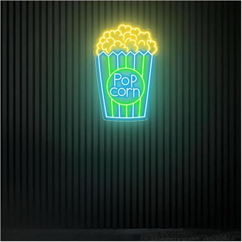 Lampe enseigne au néon pop corn lumineuse pour film room decor
