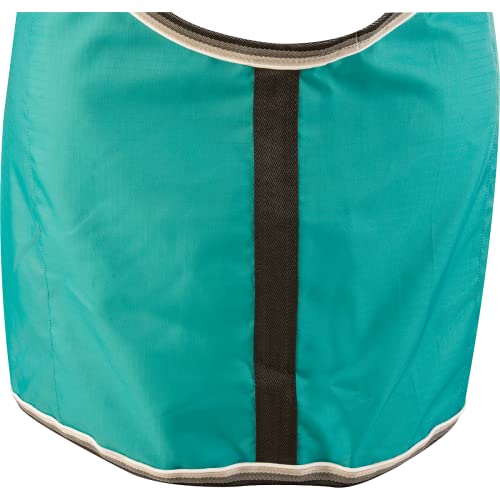 Drap d'écurie classique turquoise devant fermé taille XS pour poney