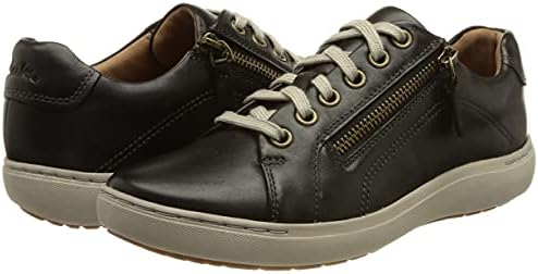 Clarks Women's Sneaker, Black Leather, 7.5 | Image 7