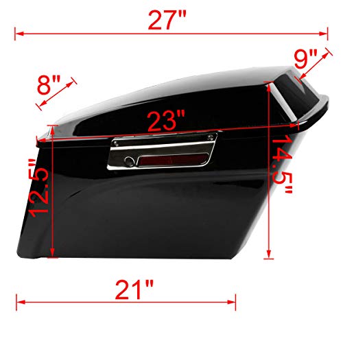 Alforjas duras completas con cerraduras y sello, compatibles con Harley Touring, Softail y Dyna miniatura 3