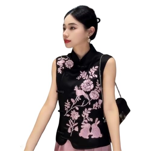 Chaleco holgado para combatir el calor vistiendo con elegancia y cuello alto estilizado