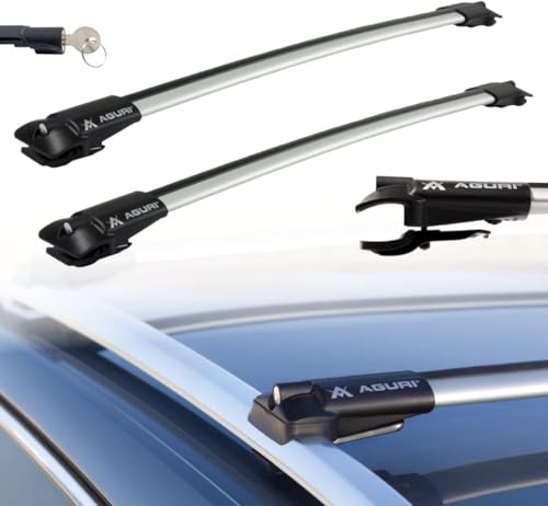 AGURI Prestige II Aluminium Dachträger für Nissan Qashqai 2 II J11 2013-2021 offene Dachreling Silber