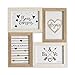 TH - Cornice portafoto multipla in legno, da parete – 4 foto da 10 x 15 cm (rustico)