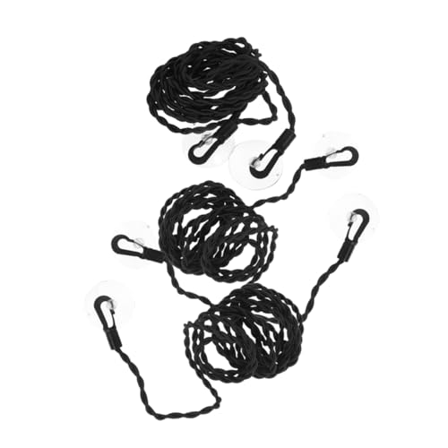 Unomor 3pcs Portable Elastic Clothesline Retractable Indoor Outdoor Drying Rope with Hooks Suction Cups for Travel Camping Hiking Lightweight Windproof Clothesline for Laundry Drying