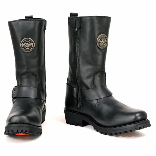 Image of Milwaukee Leather Women's Premium Leather Motorcycle Harness Boots Collection MBL - 11