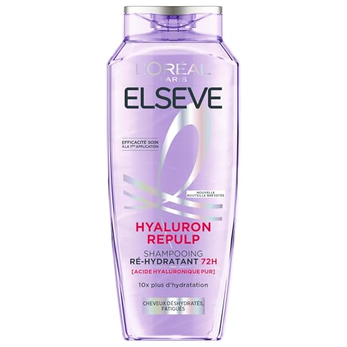 L'ORÉAL PARIS - Reinigendes Shampoo 72 Stunden für fettiges Kopfleder – Komplex mit Salicylsäure und Hyaluronsäure – Haarpflegeprotokoll – Elseve Hyaluron Pure – 300 ml
