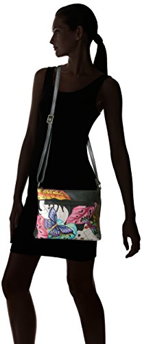 Image of Anna by Anuschka Women's Genuine Leather Medium Crossbody with External Zipper Pocket