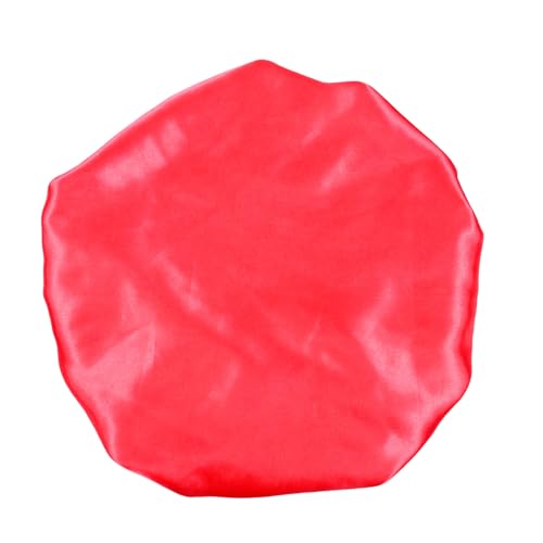 BAZEITFLOW 可能な弾性サテン二重レイヤー入浴キャップ ユニセックス快適シャワーヘアボンネット 夜用睡眠用ヘアキャップ