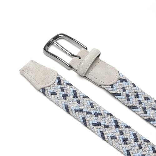 Image of Fabio Valenti Canvas Elastic Fabric Woven Stretch Braided Belts for Men Women Junior with Multicolored /Full Sizes