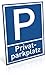 Produktbild Schild Privat Parkplatz | Alu 20 x 30 cm | stabiles Alu Schild mit UV-Schutz | blau | Privatparkplatz Parken verboten | Dreifke®