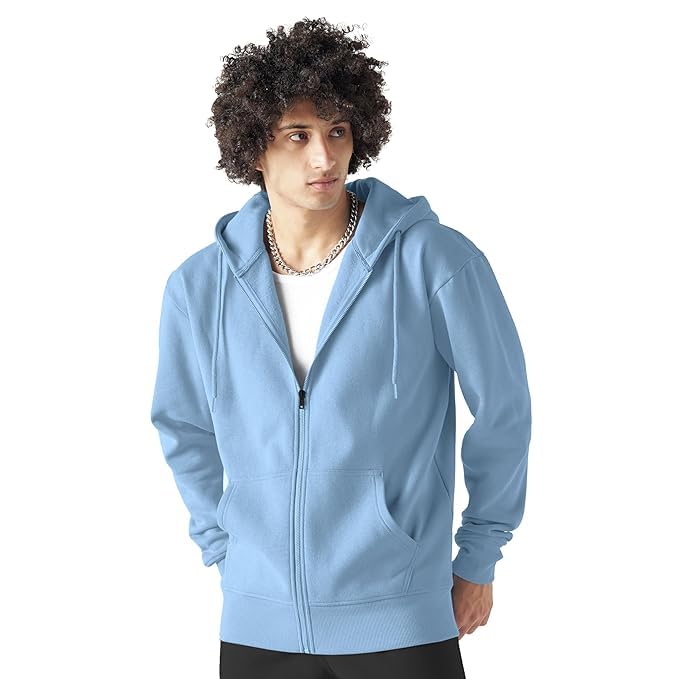 Image of FUNKY MONKEY Men's Full Zip Hoodie Sweatshirt | Soft Warm Fleece | Hooded Jacket | Loose Fit | Casual, Gym & Travel Winter Wear