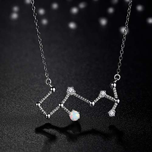 VIKI LYNN 925 Sterling Silver Created Opal Zodiac Necklace - Image 2