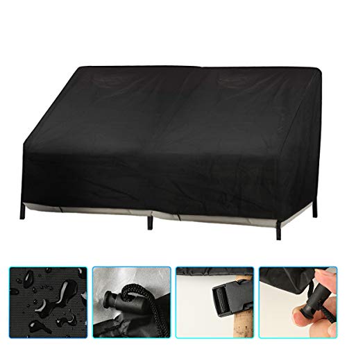 HASBEEN Patio Loveseat Sofa Covers Waterproof, Outdoor Furniture Covers 210D Oxford Cloth Cover