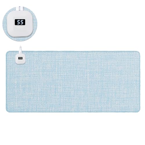 Tapis de bureau chauffant 5 niveaux de chaleur et surface étanche