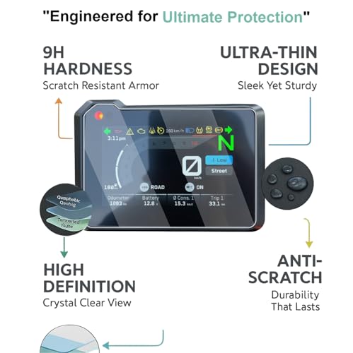 Image of Wisely Pack 2 - Premium Screen Guard for NEW KTM 390 ADVENTURE X 2025 Bike - TFT 5-Inch Display Digital Meter Protector - HD Clear, Full Cover - Easy Installation Kit - Adventure390 Accessories