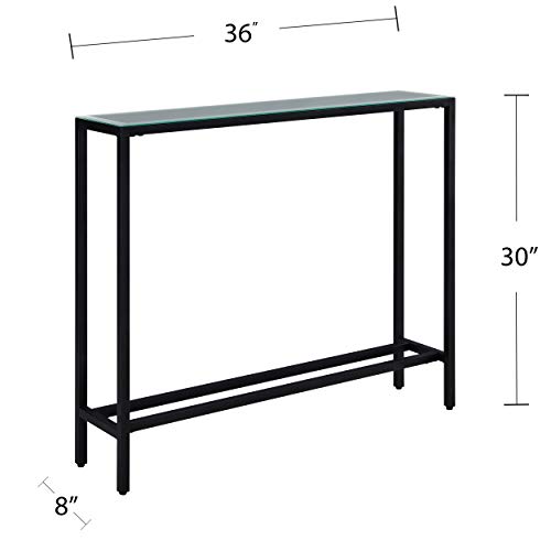 SEI FURNITURE Darrin Narrow console table, Black by SEI Furniture - Image 4