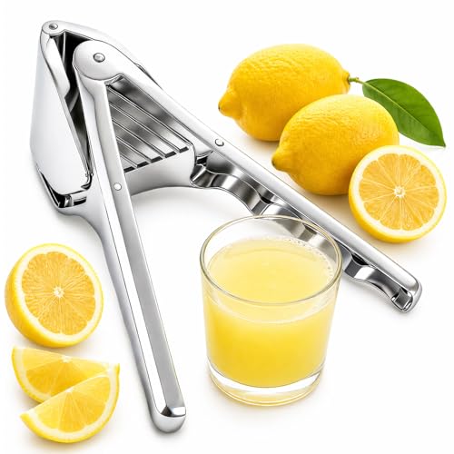 Durable Stainless Steel Manual Lemon Juicer, Handheld Citrus Squeezer for Efficient Juice Extraction from Lemon, Lime & Orange