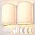 PRTILOUD Battery Operated Wall Sconces Set of Two, Rechargeable Wall Lamp with Remote, 3 Colors Dimmable Fabric Wireless Sconces Wall Decor Set of 2 with Timer for Bedroom Living Room…