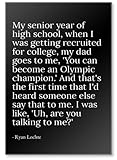My Senior Year of High School , when I was Getti。。。 – ライアン・ロクテ引用冷蔵庫マグネット ブラック mgnquo12574_b