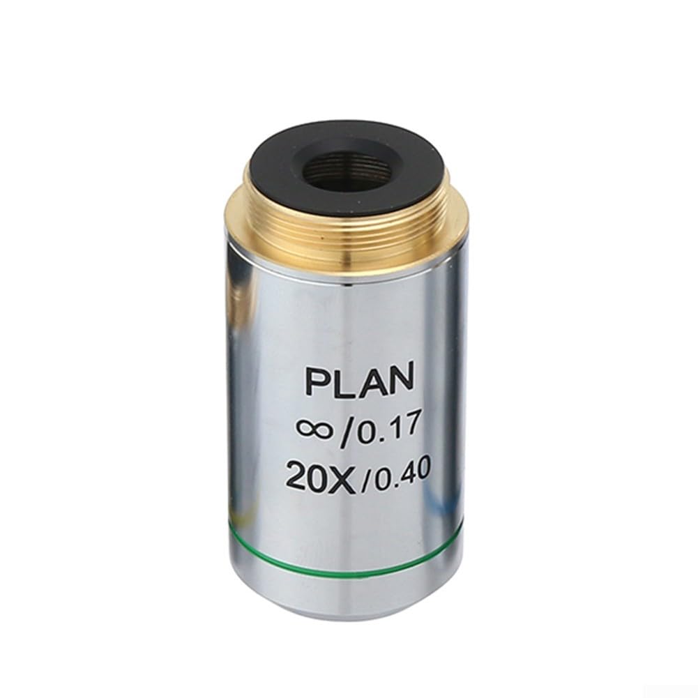 Genérico Lente Objetivo Infinity, Lente Objetivo Acromática, Aumento De 4x/10x/20x, Rosca Estándar Rms (20,2 Mm), Accesorios para Microscopios De Laboratorio/investigación (Size_Name 20X)