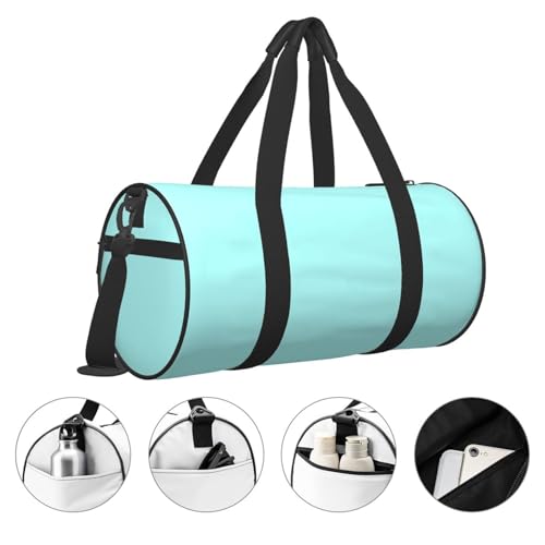 Light-Aqua Print Travel Duffle Bag, Sports Gym Bags for Women Men, Carry On Weekender Overnight Personal Item Travel Bags3