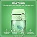 Ion8 Small Water Bottle, 350 ml/12 oz, Leak Proof, Easy to Open, Secure Lock, Dishwasher Safe, BPA Free, Carry Handle, Hygienic Flip Cover, Easy Clean, Odor Free, Carbon Neutral, Green, Pandas Design