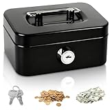 Euablfo Geldkassette mit Schlüssel, Kleine Geldkassette,Geldkassettes...
