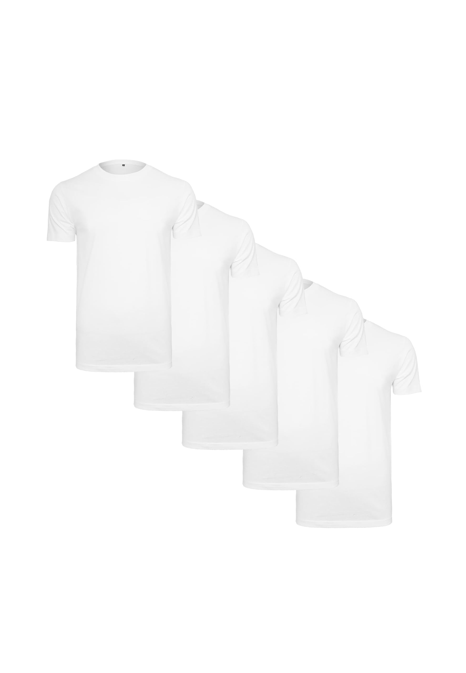 Build Your Brand, T-Shirt, Herren, White M, 5-Pack