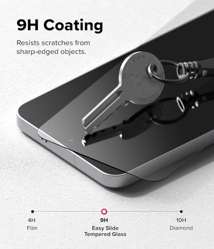 Image of Ringke Easy Slide for Samsung Galaxy S25 FE Screen Protector with Installation Tool [2 Pack] [Scratch Resistant] HD Quality Shatterproof 9H Tempered Glass with Fingerprint Resistant Coating