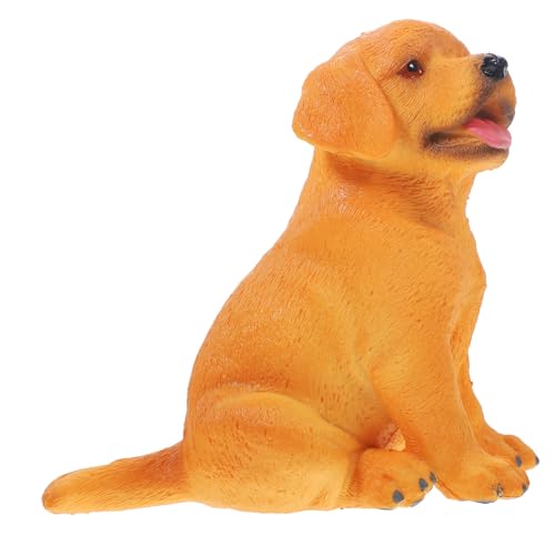 WEKAMOS Figura Di Cane Simulato Labrador Cucciolo Di Plastica 213g Per Bambini Decorazione Educativa e Collezione