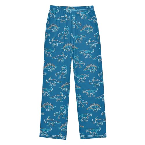 Wild Dionosaur Roar Boys Long Pants Soft Trousers Elastic Waist Kids Lounge Bottoms with Pockets S-XL