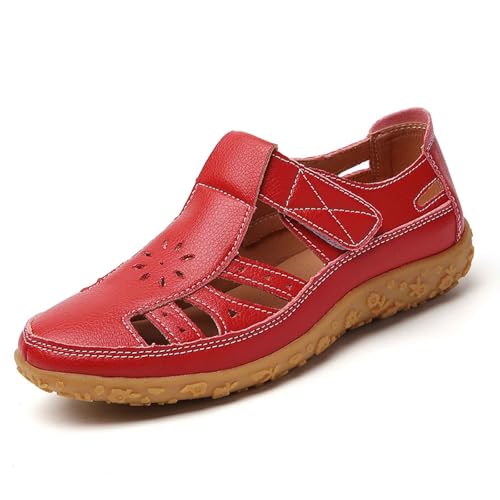 Sandalias planas cerradas cómodas que alivian el calor diario gracias a su diseño transpirable